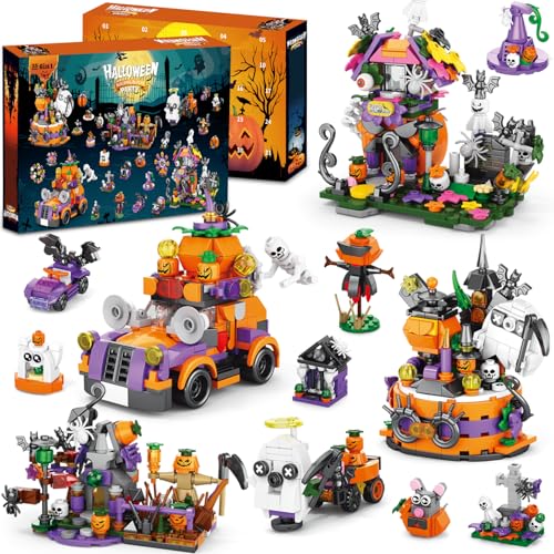 Halloween Advent Calendar for Adult Kids with 6 in 1 Building Blocks - image 8