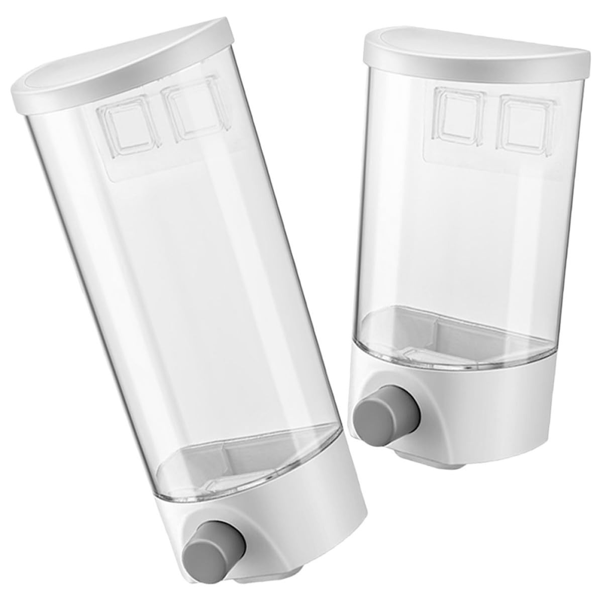 Uonlytech Depósito de Almacenamiento Mural Hermético 2 Piezas 1L 15L Transparente para Harina y Legumbres Dosificador a Presión Contenedor Cocina Organizado para Cereales y Granos Secos