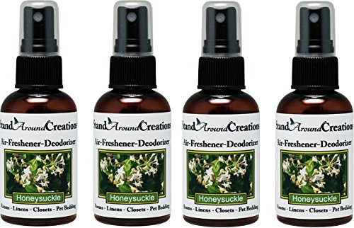 Set of 4 - Concentrated Spray For Room/Linen/Room Deodorizer/Air Freshener - 2 fl oz - Scent - Honeysuckle/Jasmine