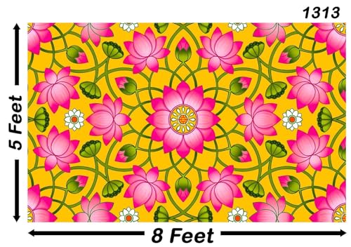 Image of Backdropon Colourful Flowers Photography Backdrops Nature Backdrop Curtain Cloth Birthday Background Seamless Photo Booth Prop Backdrop Size 5Feet Height & 8Feet Width(5 * 8)