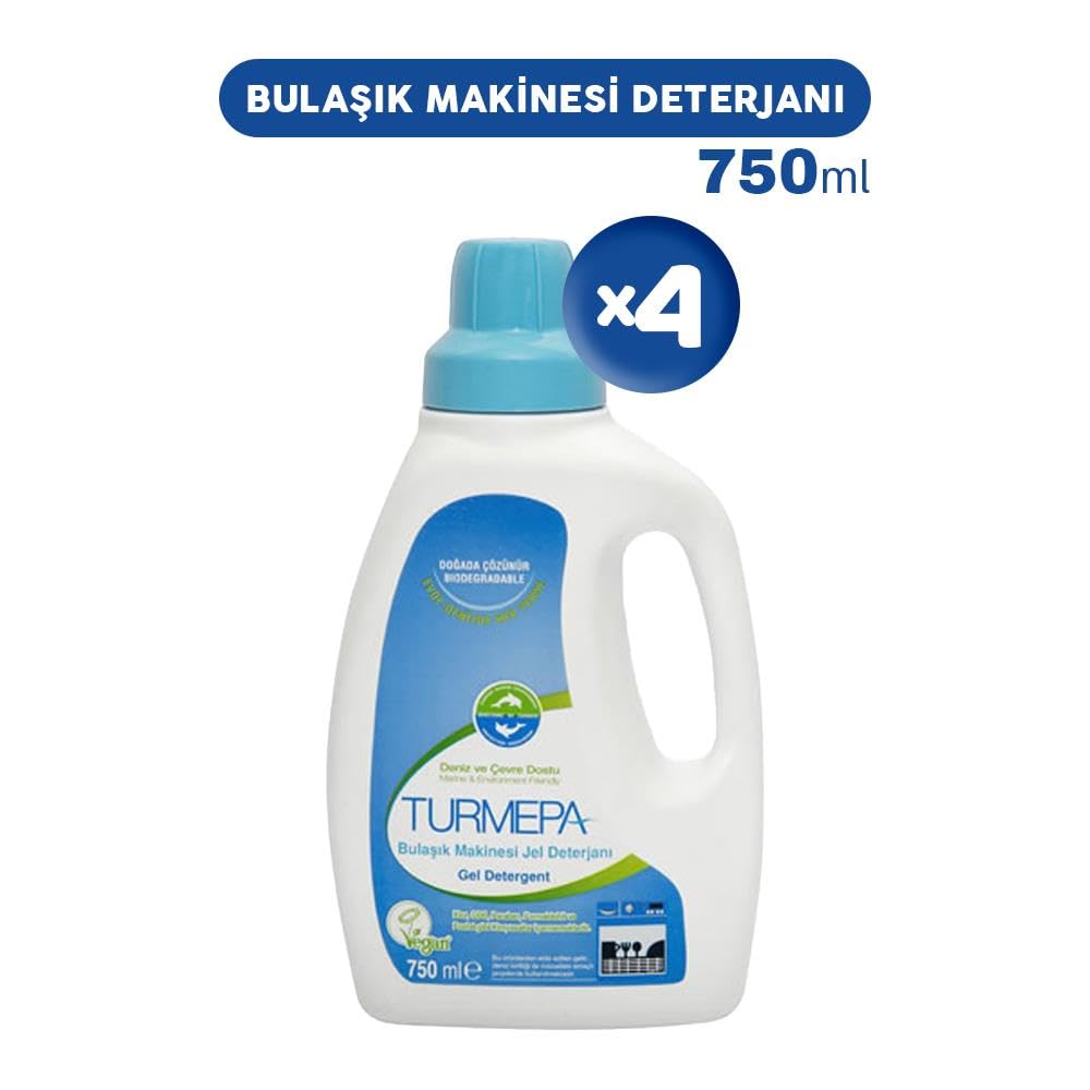 Turmepa Jel Bulaşık Makinesi Deterjanı 750 ml x 4