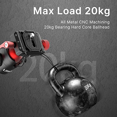 Tripod Head Quick Release Plate ULANZI U-70 Professional Metal 360° Panoramic Ball Head with Quick Release Plate & Cold Shoe, 44lbs/20kg Load for Tripod,Monopod,Slider,DSLR,Camera,Camcorder - Thumbnail 5