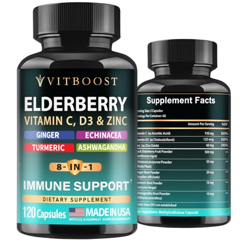 Image of VITBOOST Immune Support Supplement 8 in 1 with Vitamin D 5000 IU - 120 CT