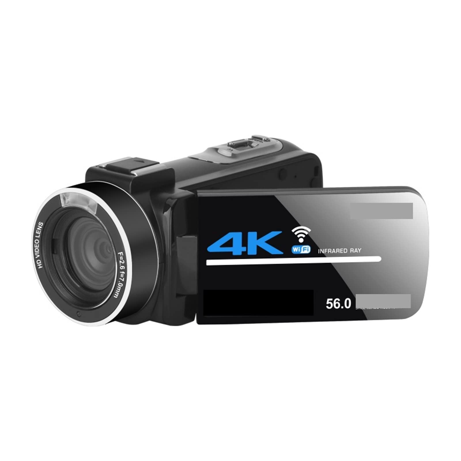 Macchina fotografica digitale, Videocamere digitali for visione notturna Videoregistratore grandangolare 4K Videocamera streaming for fotografia Microfono 18X Vlog Webcam(16G SD Card)
