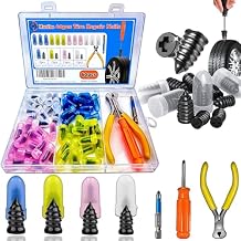 60Pcs Tire Repair Rubber Nails Kit with 4 Sizes, Tire Repair, Vacuum Tire Repair Rubber Nail, Screw in Tire Repair Plugs, Tire Rubber Nails Tool, Rubber Nails Tire Repair for Car, Motorcycle, Truck