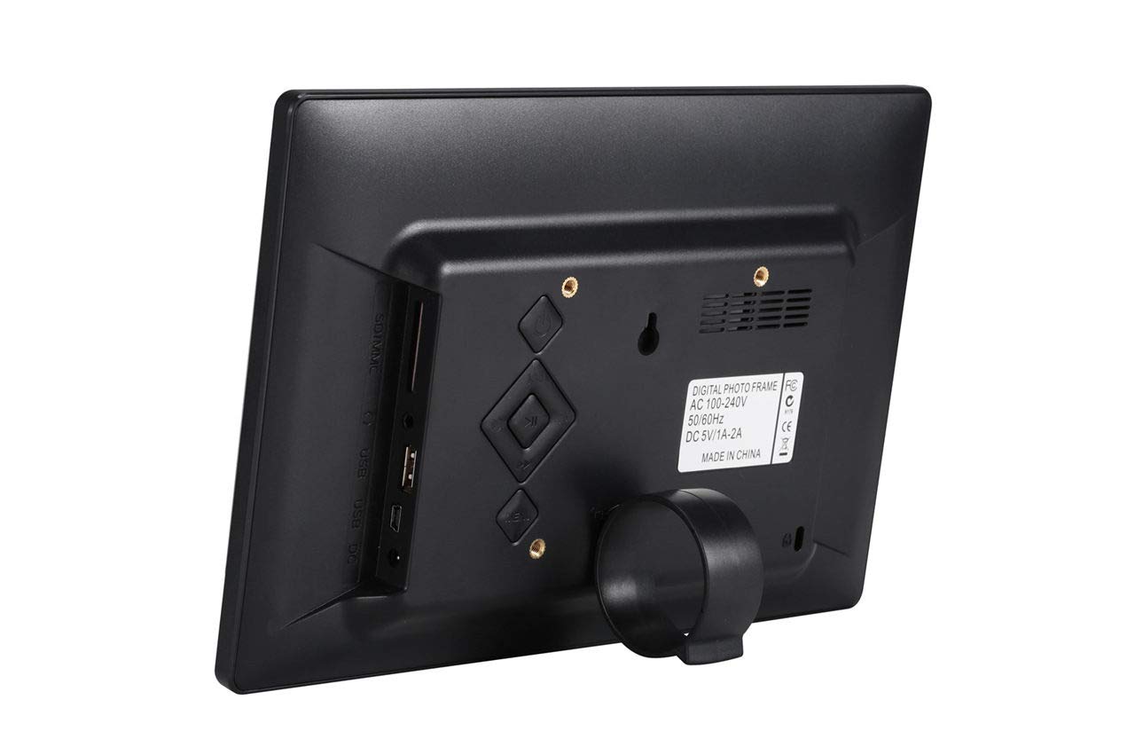 Digitaler Bilderrahmen 10,1 Zoll IPS Full HD Fotobilderrahmen mit USB Stick, SD-Karte, Diashow