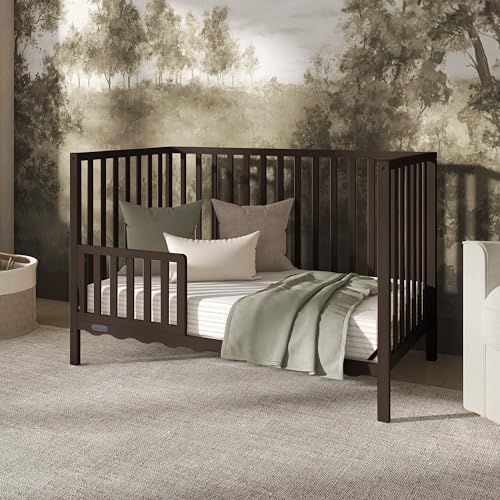 Dream On Me Synergy Wave 5-in-1 Convertible Full Size Baby Crib, Chocolate - image 8