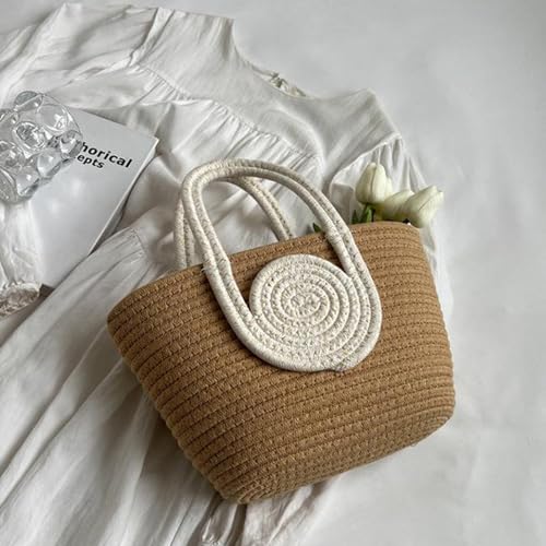 Bolso Tote Grande para Mujer en Paja Tejida miniatura 2