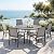 MIXPATIO 7 Pieces Outdoor Table and Chairs, Patio Dining Set for 6 Includes 54" Round Outdoor Table and 6 Patio Chair Set, Outdoor Dining Furniture Set for Lawn Backyard Deck, Brown