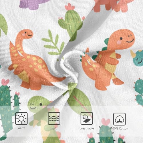 Cartoon Dinosaur and Cactus Boys' Underwear 100% Cotton Boys' Briefs Soft Toddler Underwear3
