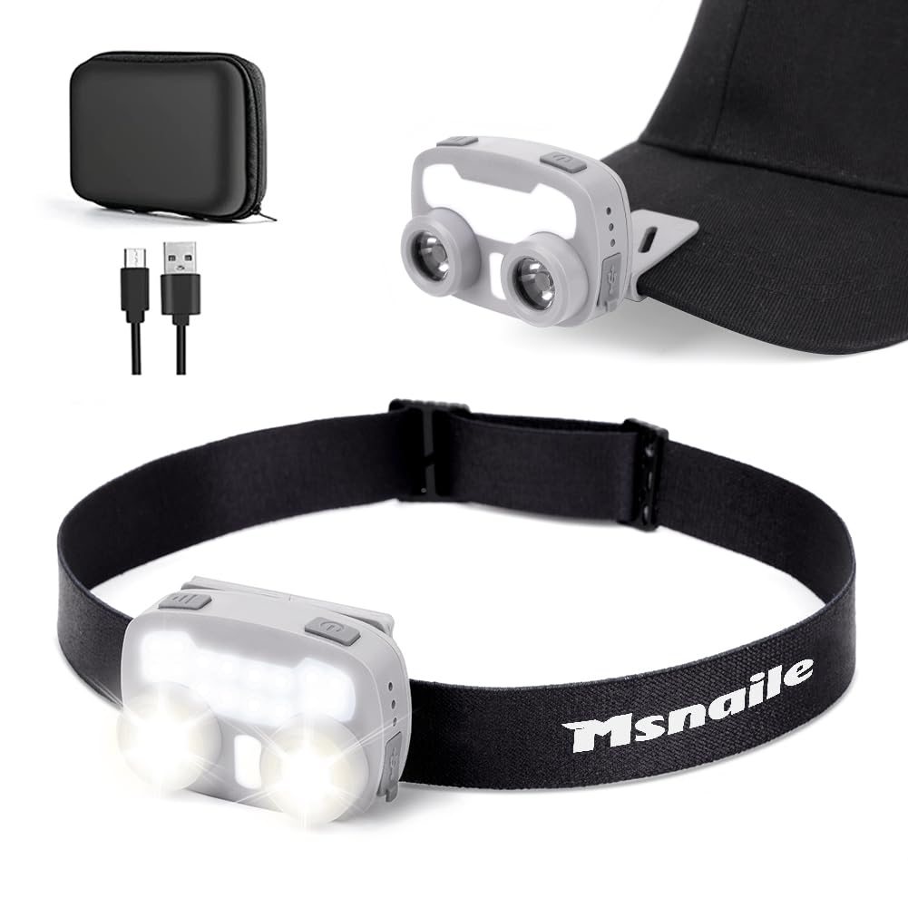 Amazon.co.jp: Msnaile ヘッドライト キャップライト 充電式 500