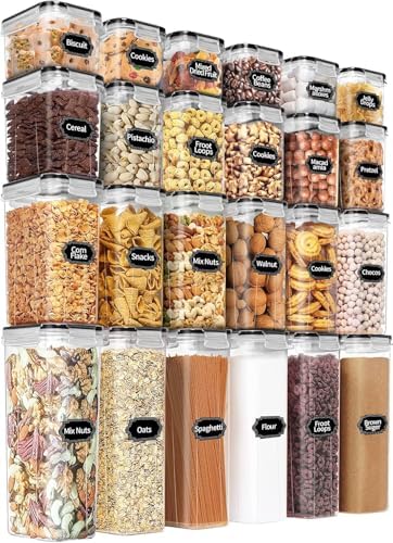 Nozzy - Juego de 24 recipientes herméticos para almacenamiento de...