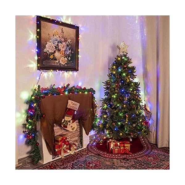 DELICHTER LED Lichterkette, 20M 200 LEDs Warm Weiße Wasserdichte Weihnachtslichterkette mit heller Lichter, 8 Modi… – Bild 7