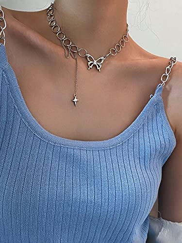 Image of Yellow Chimes Necklace for Women and Girls Chain Necklace for Girls | Rose Gold Silver Toned Link Chain Necklace For Women | Birthday Gift for girls and women Anniversary Gift for Wife