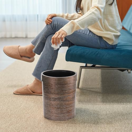Noamus NO-VINTAGETRASHCAN-6.5L-3P 3 Pack Vintage Small Trash Can, 1.7 Gallon Plastic Round Wastebasket thumb #5