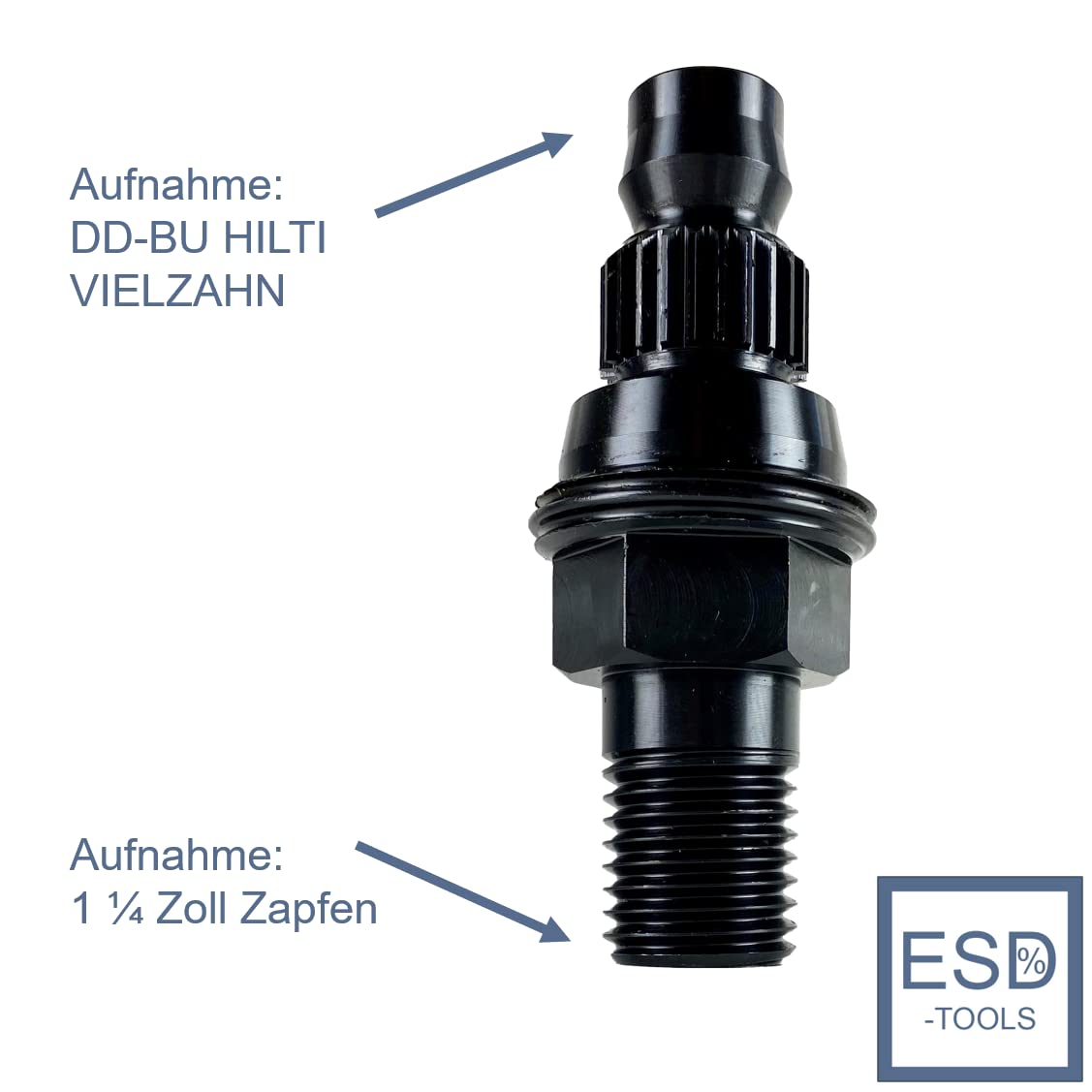 Adaptador para brocas de diamante (1 1/4 pulgadas a Hilti-DDBU para brocas de diamante Hilti, accesorios para taladros de núcleo, adaptador para taladro de lata)