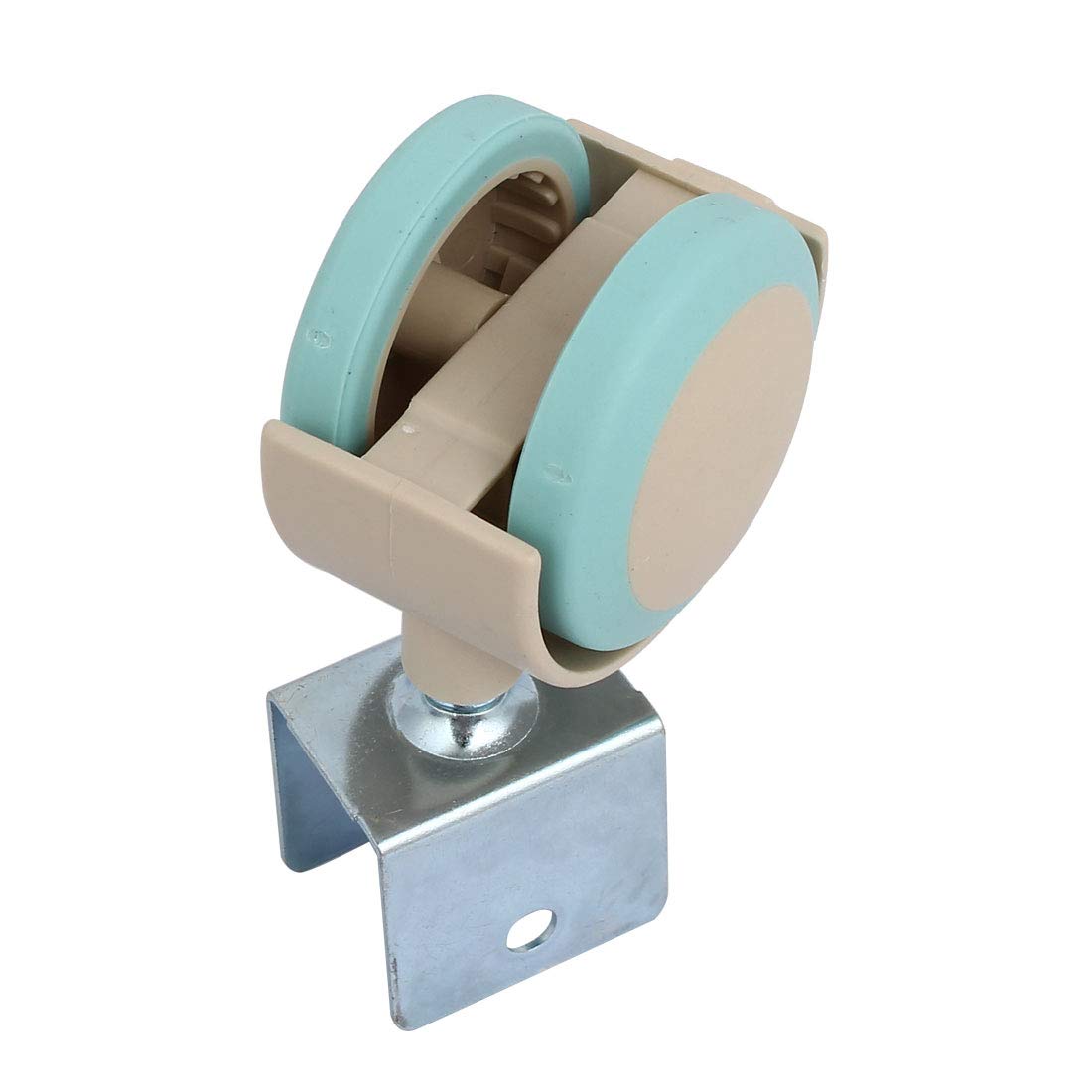 Aexit 4pcs 25mm Civil Equipment Hardware Accessories PU U Bracket Crib Swivel Caster Wheel w Brake Model:90as287qo287