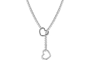 Heart Locker with Key Stainless Steel Slip Chain Necklace