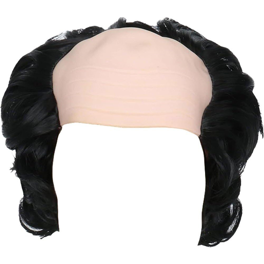 Hrippy Bald Cap with Hairs Balding Wig Hat Old Man Wig Headwear for Halloween Carnival Cosplay Costume Parties Fancy Dress