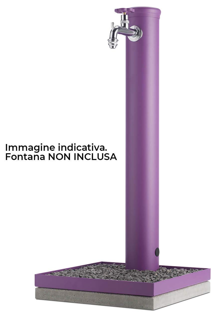 Base Portaciottolo Belfer 40x40cm - Per Fontane Da Giardino, Metallo E Cemento - Foto 7