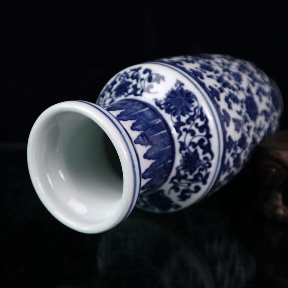 Amazon.co.jp: セラミックフラワー花瓶、青と白の磁器花瓶、磁器花瓶