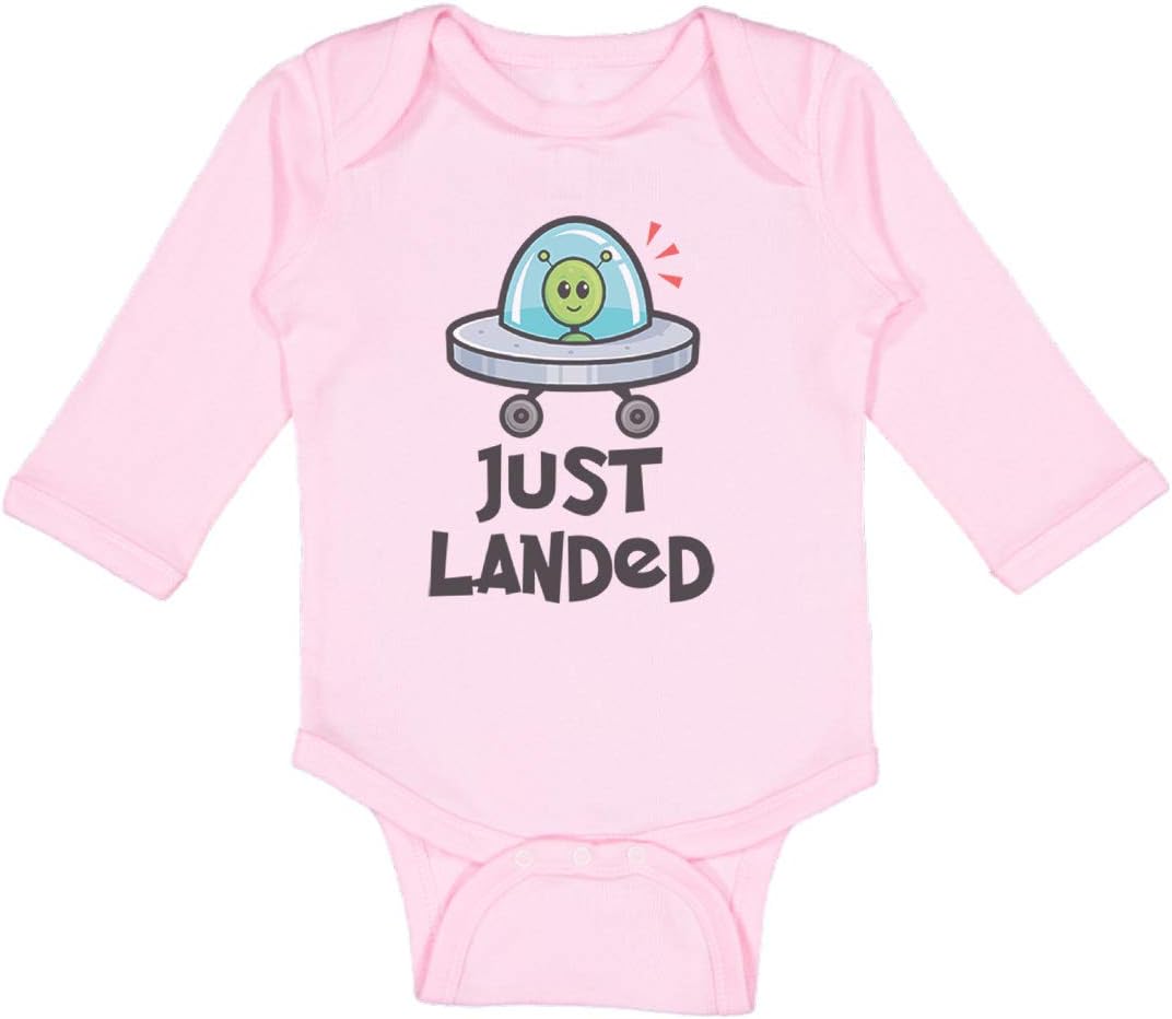Baby Long Sleeve Bodysuit Novelty Just Landed Funny Humor Cotton Baby Clothes