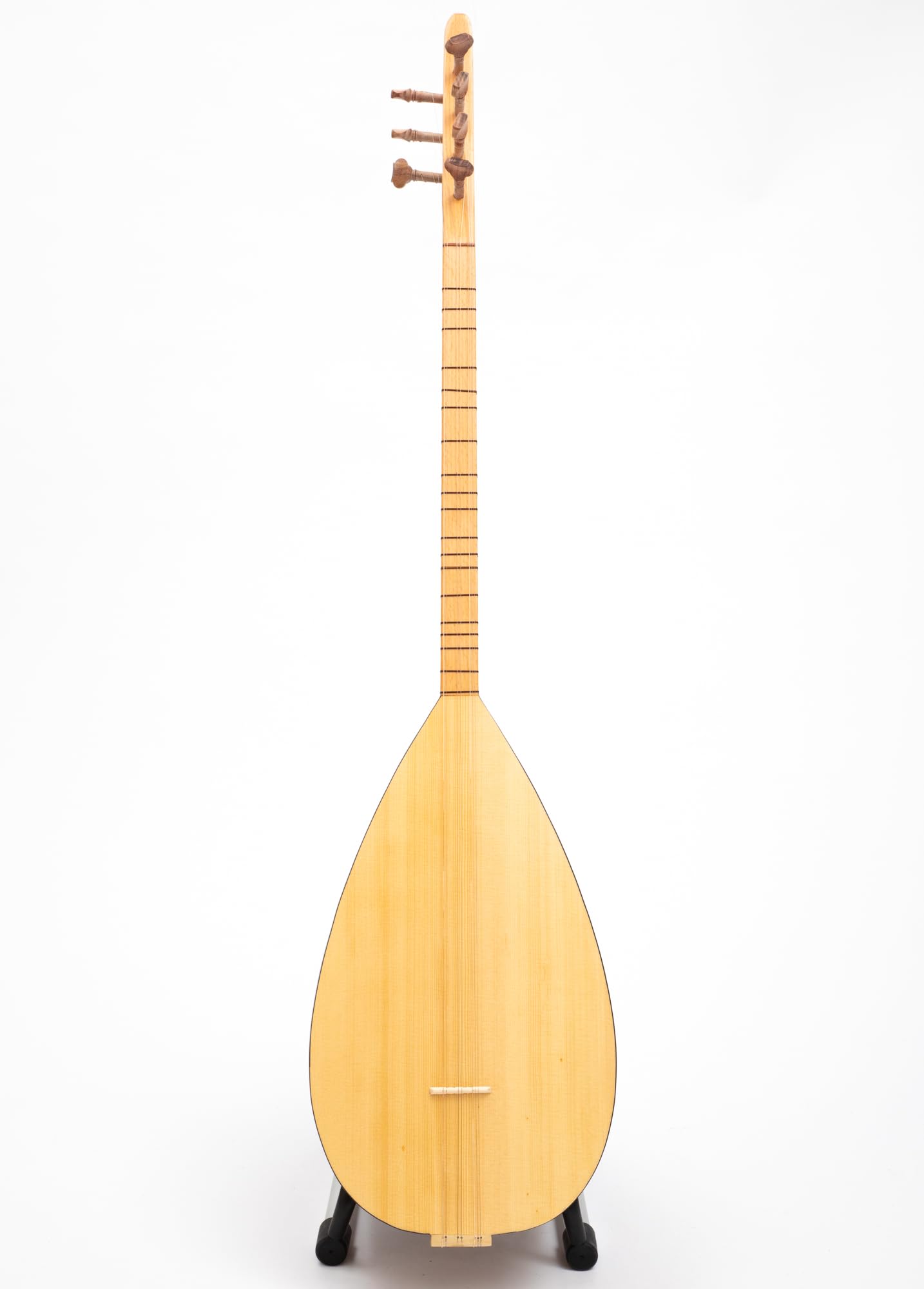 Short Neck Saz Baglama with Special Mahogany & Built-in Pickup, Rosewood pegs Hand Made instrument With picks and extra strings set - Image 2