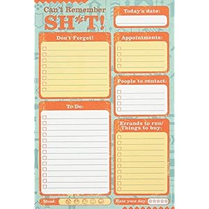 Can’t Remember Sh*t Daily Planner and Note Pad