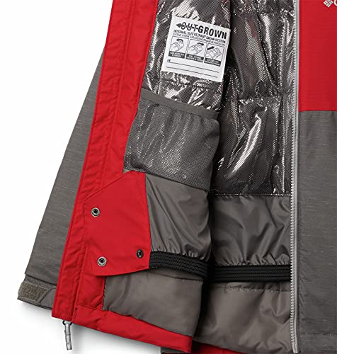 Columbia Boys' Little Alpine Action II Jacket, City Grey Heather/MTN Red, X-Small - Image 4