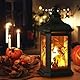 3 Stück Halloween Deko Kürbis Laterne, Halloween Laterne Outdoor mit LED Kerze, Halloween Deko Garten mit Batterie, Herbstdeko Laterne Kerzen, Kürbislaterne zum Aufhängen Herbst Innen Außen Baum Licht
