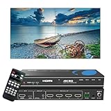 OREI 4K 2x2 Video Wall Controller with HDMI and USB-C inputs, 4K@60Hz Resolution | 180° Rotation, RS-232, and Audio Extraction