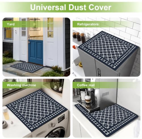 Image of Homecloud Washing Machine Mats for Top of Washer, Washing Machine Protective Mats, Dish Drying Mat, Non-slip Waterproof Washer Dryer Dust Cover Mat for Laundry & Kitchen (60cm x 60cm) (Black)