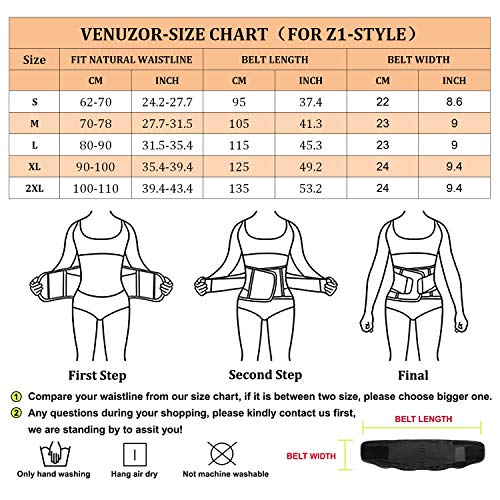 Venuzor Waist Trainer Belt For Women - Waist Cincher Trimmer - Slimming Body Shaper Belt - Sport Girdle Belt (Up Graded)(Black,Xl) #TOP6