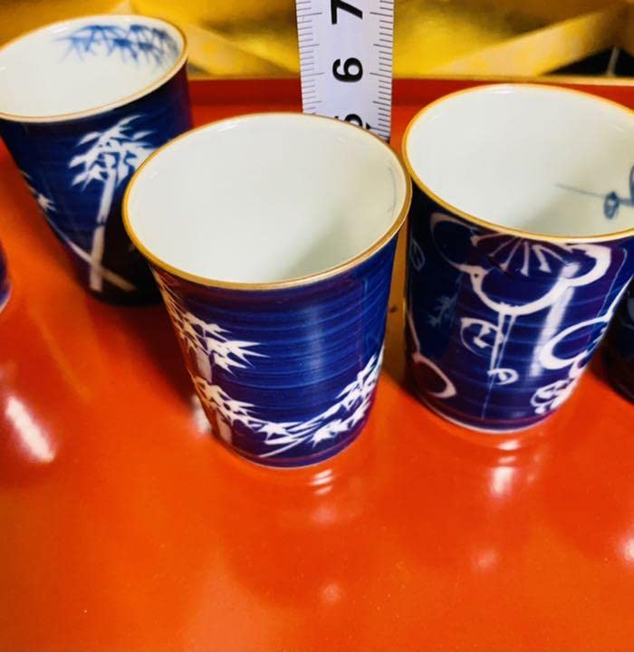 Amazon.co.jp: 清水焼 ぐい呑み お猪口 5個 : ホーム＆キッチン