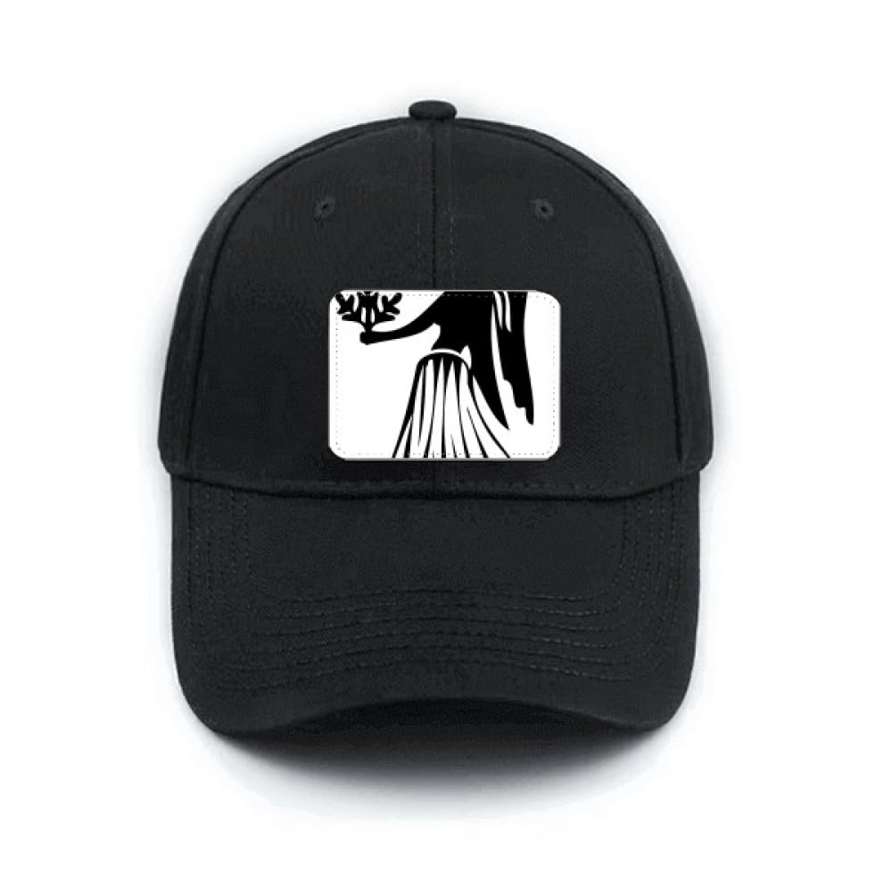 Casquette Vierge signe du zodiaque noire ajustable - Chapeau classique baseball constellation