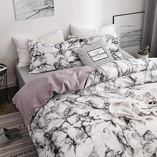 Housse de couette en marbre blanc pour protéger votre lit et sublimer la décoration - 5