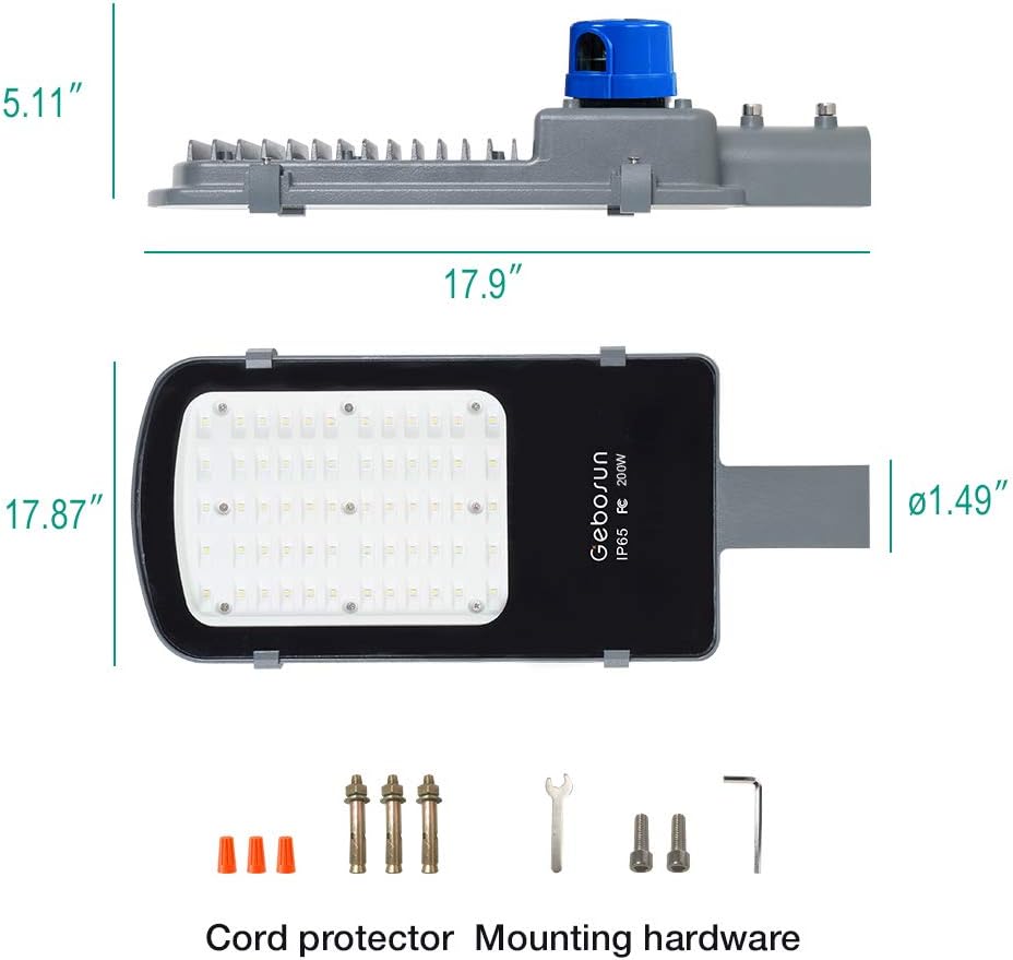 Blасk Frіdау - 40% оƒƒ Gebosun 200W AC Powered Street Light & Flood Light, with Optic Sensor, Dusk to Dawn, 9,600 Lumen, 6,000K, IP65 Waterproof, Wall-Mounted & Pole-Mounted Tор Brаndѕ Gebosun 200W AC Powered Street Light & Flood Light, with Optic Sensor, Dusk to Dawn, 9,600 Lumen, 6,000K, IP65 Waterproof, Wall-Mounted & Pole-Mounted