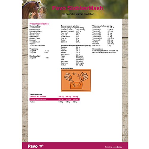 Pavo Slobber Mash 6kg für Senioren-Pferde, Geschmacklos, Mash, 6kg