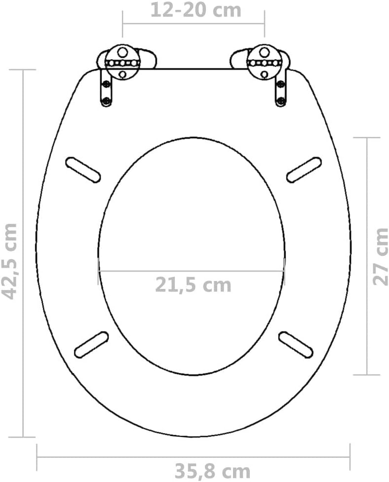 Toilet Seat Lid With Soft Close Design Black