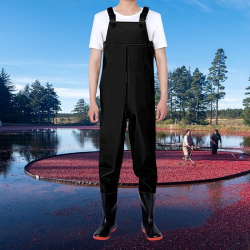 Vadeadores de pecho para hombre con botas integradas overol impermeable y ligero de trabajo 2
