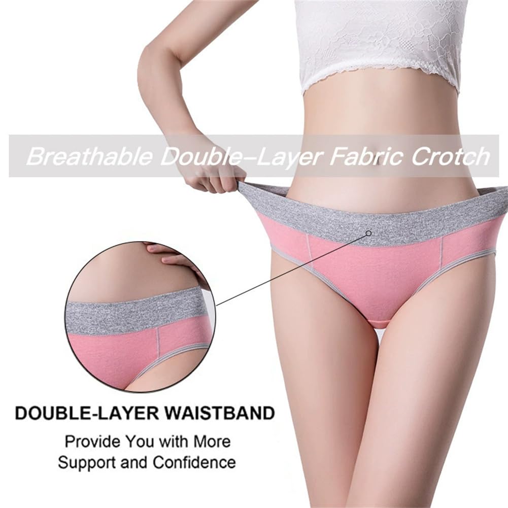 Biancheria intima da donna a vita alta, in cotone post-partum, coperta completa, traspirante ed elastica