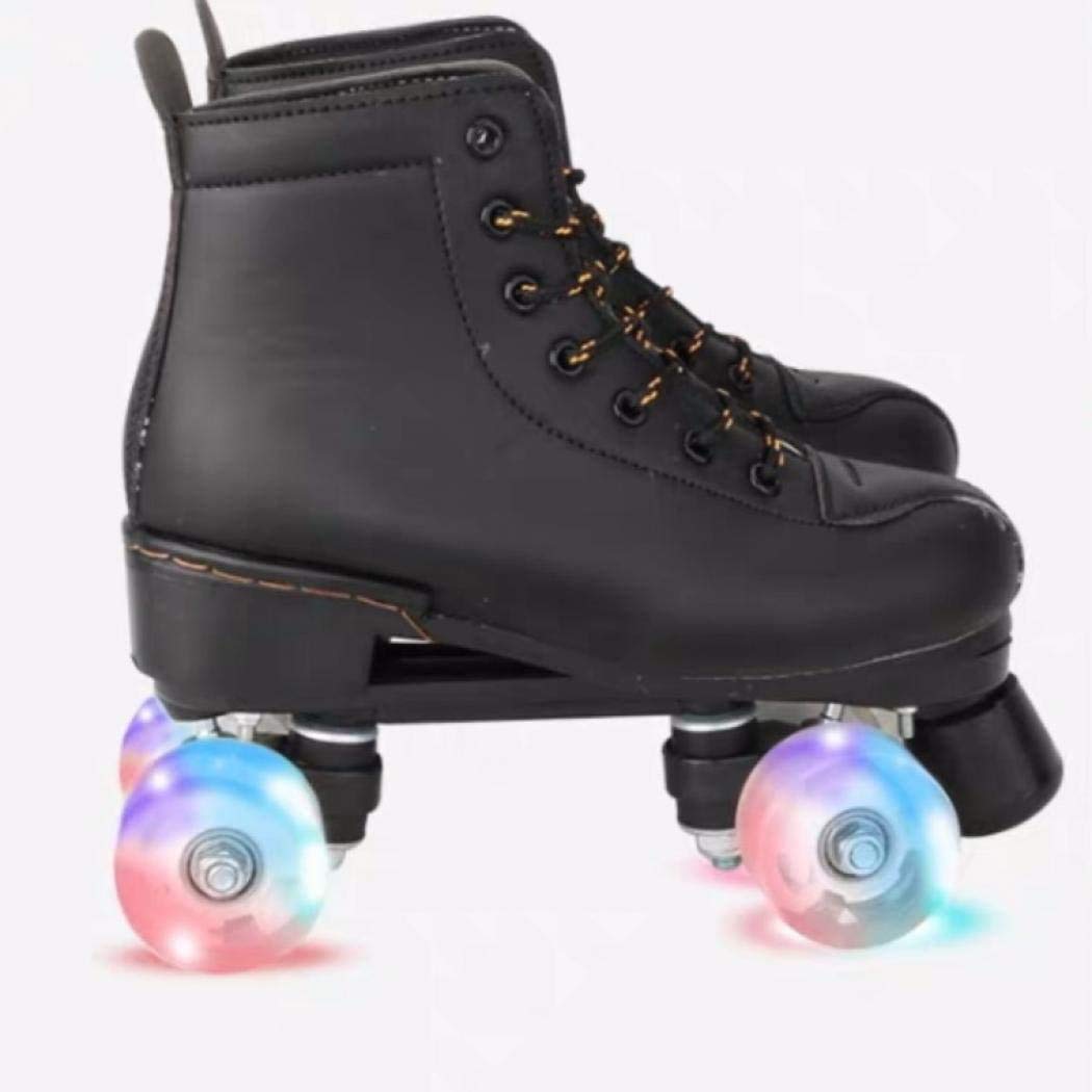 Lames De Roller Quad Double Row Quad Professionnel 4 Roues Patinage Classique Quad Artistique Patins À roulettes pour Les Jeunes Adultes pour Intérieur Et Extérieur