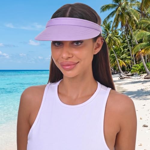 Image of 3 Pack Sports Sun Visor Hat Women Men Adjustable Clip On Visors Outdoor Golf Beach Cap