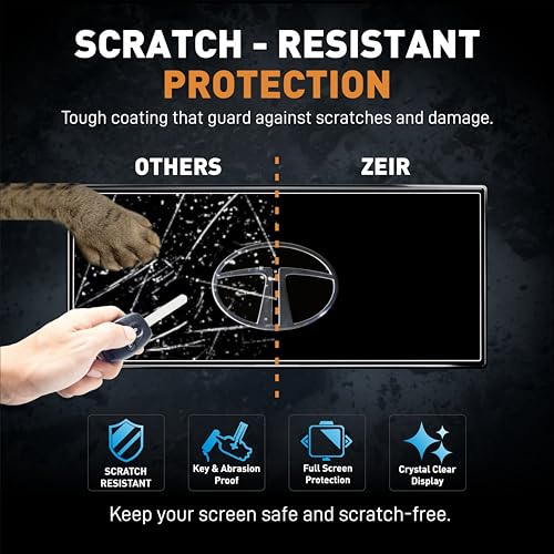 Image of ZEIR [2 PACK Screen Protector Compatible with Tata Sierra 2025 Facelift | 10.25-Inch Infotainment & Steering Cluster Guard For TataSierra Pure, Pure+ & Adventure Accessory [Not Tempered Glass]