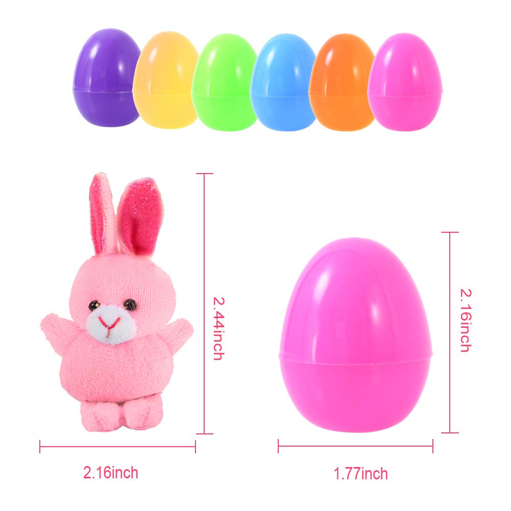 WEARXI 100 huevos de Pascua precargados con juguetes, rellenos de cesta de Pascua, huevos de Pascua rellenos, rellenos de cesta de Pascua para niños pequeños, adolescentes, niños y niñas, huevos de