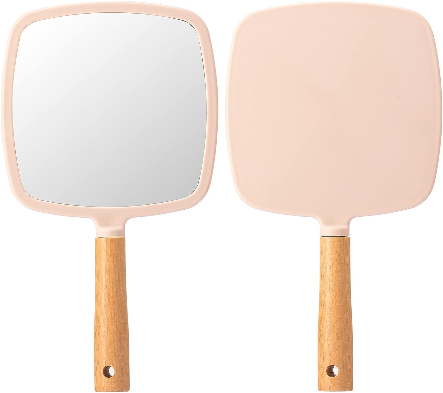 AAQVEX Pink Portable Multipurpose Lightweight Mirror Compact Hand-Fit Size for Daily Use perfact for Makeup, Travel, and Personal Care - (Pack of - 1) (1, Square)