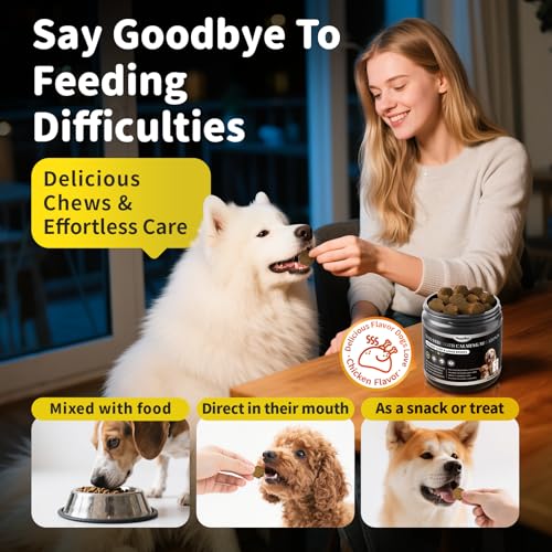 Image of Melatonin for Dogs - Advanced Dog Calming Chews for Restful Sleep & Emotional Support, Calming Treats for Dogs Relaxation, Stress Anxiety Support - Separation, Thunder, Fireworks, Bacon Flavor, 2 Pack