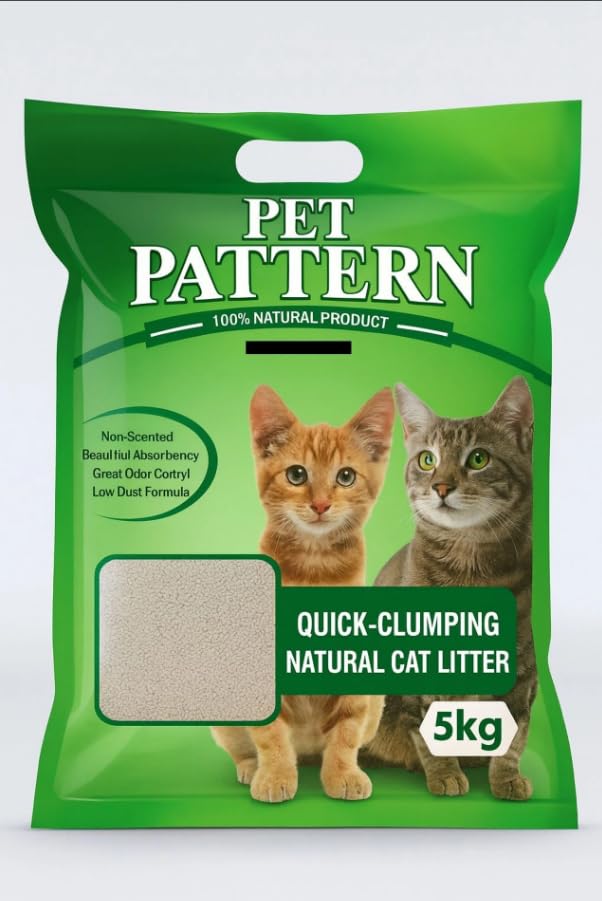 Pet Pattern Natural Cat Litter, 5kg - Image 1