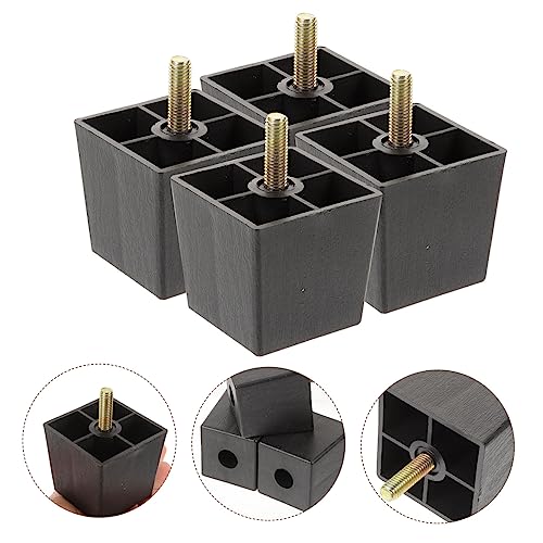 Patas de sofá cuadradas ajustables que elevan muebles y protegen el suelo 4