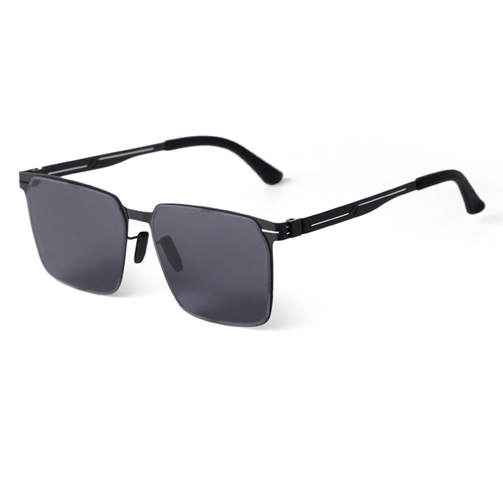 Occhiali da sole alla moda con montatura in metallo e lenti grigie da donna e da uomo, con doppio ponte, da guida, da uomo, UV400